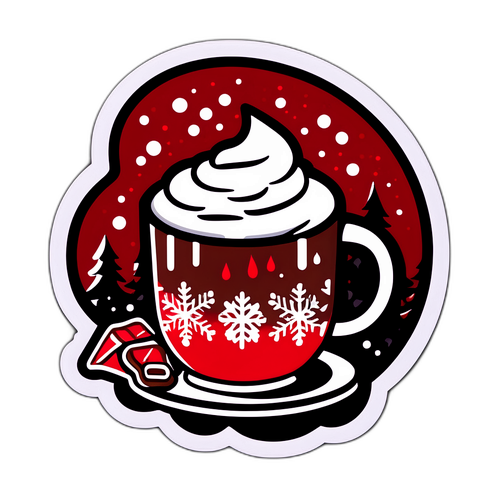 Romantisk snöfall med varm choklad och smycken