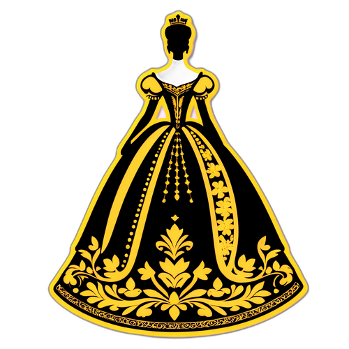 Design royal avec la silhouette de la princesse Victoria Romanovna