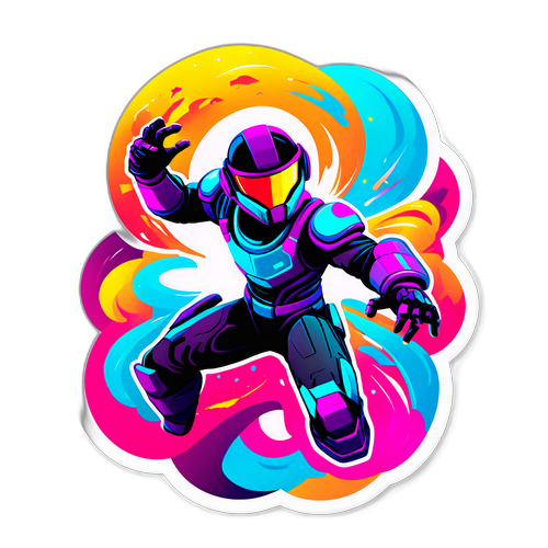 Futurystyczny logo Epic Games z dynamiką gier wideo