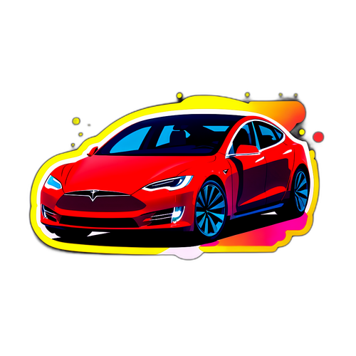 Minimalist Tesla Klistermærke