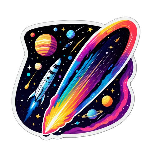 Sticker artístico de un objeto interestelar