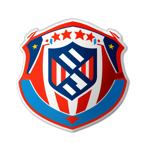 Atlético Madrid logo ja tyylitelty jalkapallo