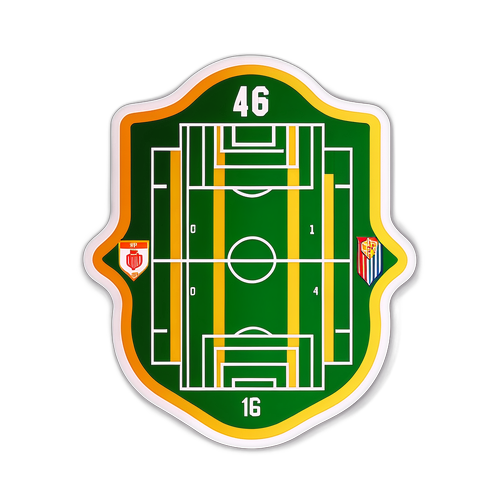 Дизайн наліпки у формі футбольного поля для матчів Спортинг - Націонал