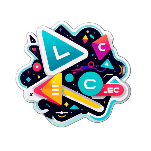 Moderní futuristické designové samolepky pro LEC