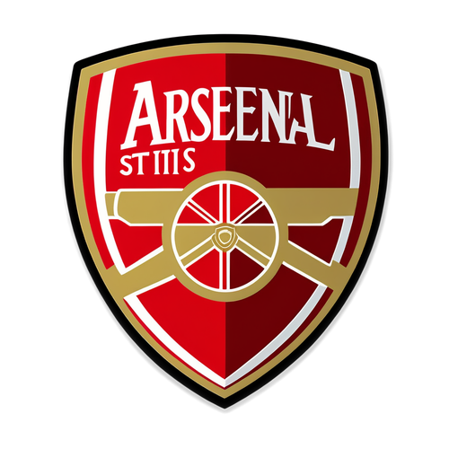 Design modern pentru fanii Arsenal cu mesajul "Gunners Strength"