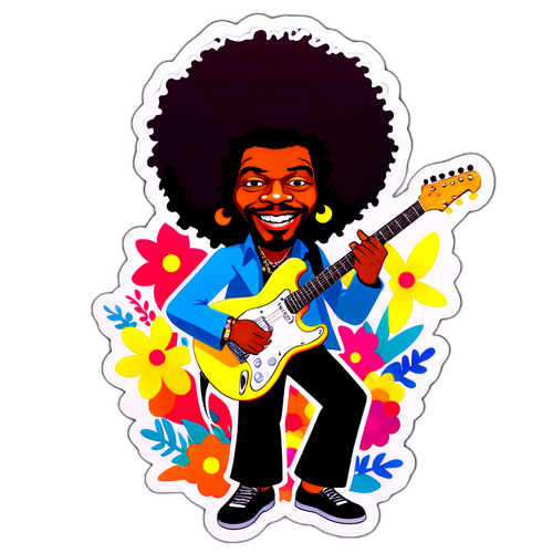 Ett klistermärke med Sly Stone