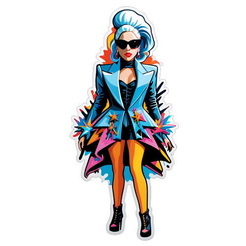 Kreativer Aufkleber von Lady Gaga