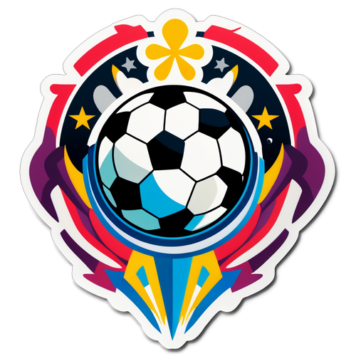 Stiker Sepak Bola yang Berwarna-warni