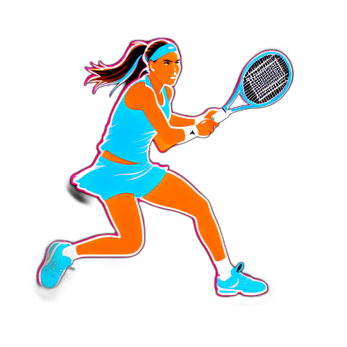 Jugador de tenis en acción