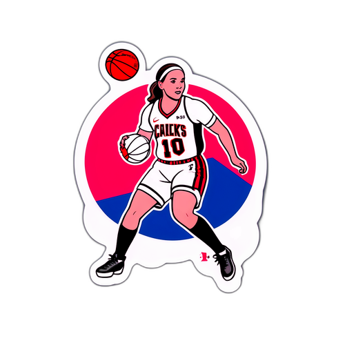 Caitlin Clark Game-Winning Pose Sticker