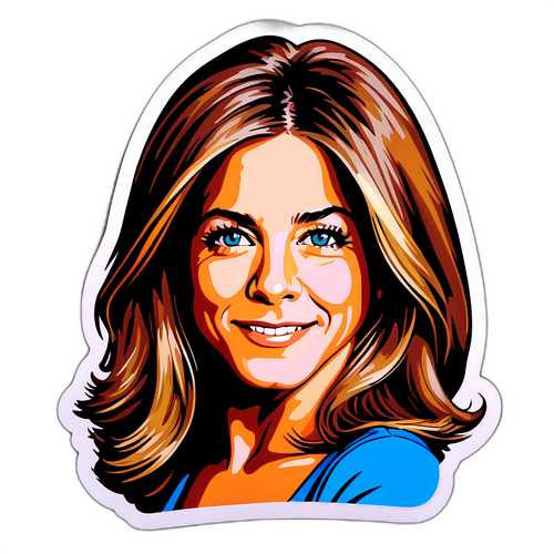 Autocollant en Pop Art de Jennifer Aniston