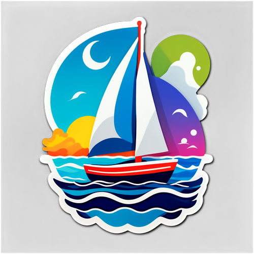 Set Sail for Triumph: The Vibrant 'Sailing to Victory' Sticker That Will Ignite Your Adventurous Spirit!