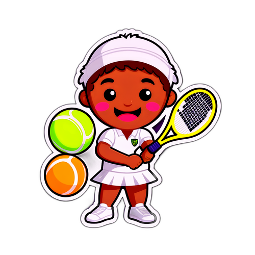 Whimsisk klistermärke för Wimbledon 2025
