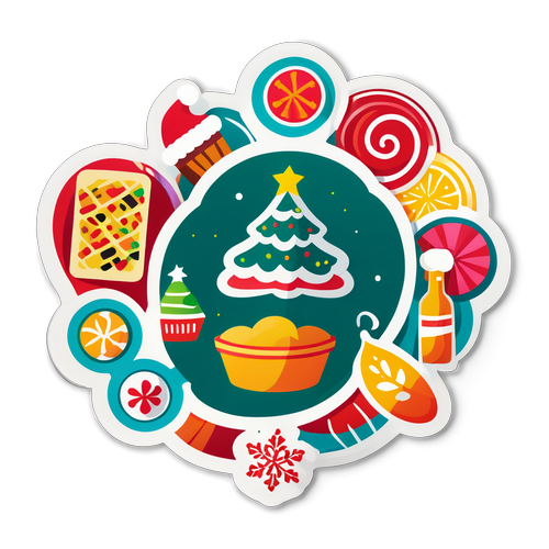 Festive Restaurant Celebration Sticker