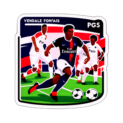 Sticker del emocionante partido entre Vendée Fontenay Foot y PSG