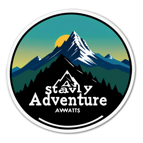 Unleash Your Inner Explorer: "Stay Wild, Adventure Awaits" - The Motivational Sticker You Need!