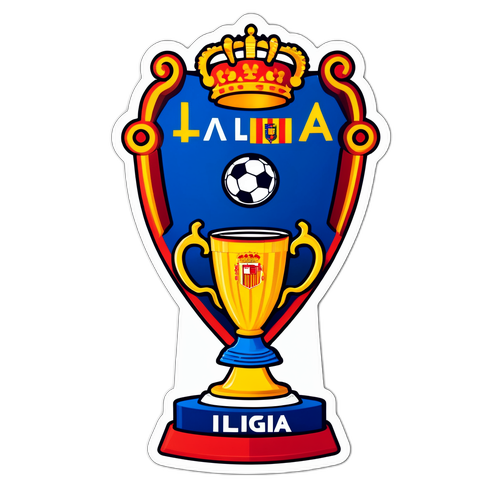 Стильная наклейка с таблицей Ла Лиги в форме трофея