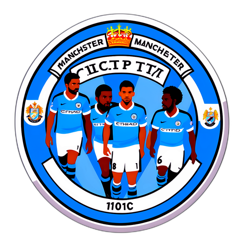 曼城獲勝紀念貼紙