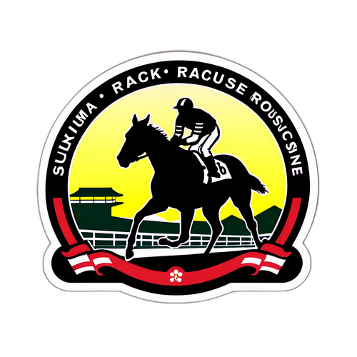 福島競馬場のシルエット馬