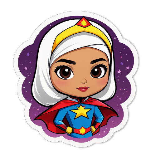 Sticker Potret Unik Nurul Izzah Anwar sebagai Superhero