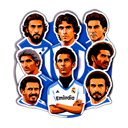 Sticker ya Sanaa Ikionyesha Historia Messy ya Real Madrid