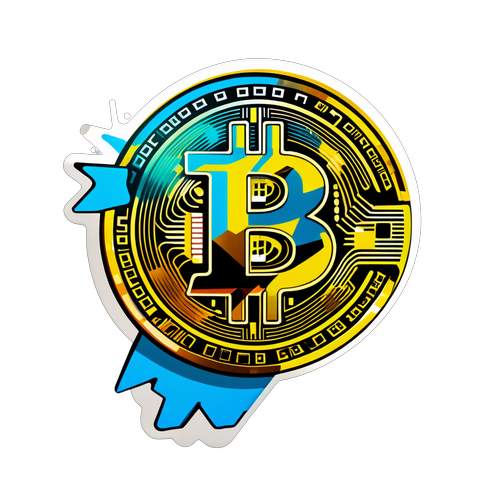 Kraft der Kryptowährung: Bitcoin Sticker Design