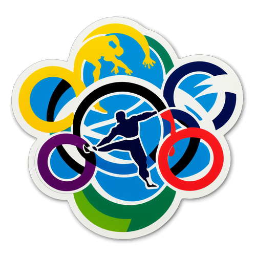 Verlies Je Hart aan deze Adembenemende Olympische Sticker: Sporten en Spirit in Één!