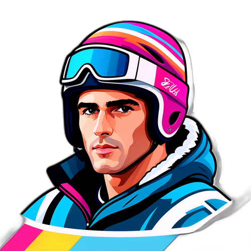 Stylet portrett av Jacob Elordi med vinteridrett og Hollywood-glamour