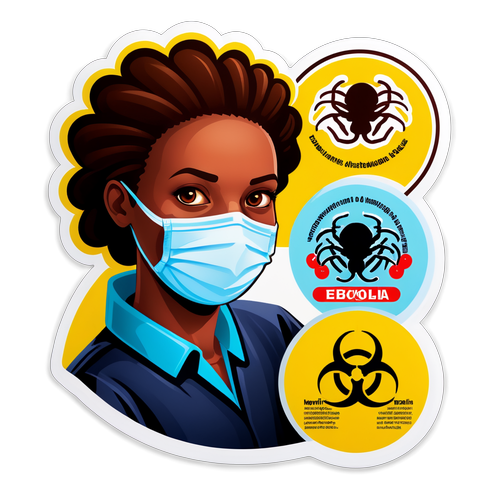 Nálepka zaměřená na virus Ebola