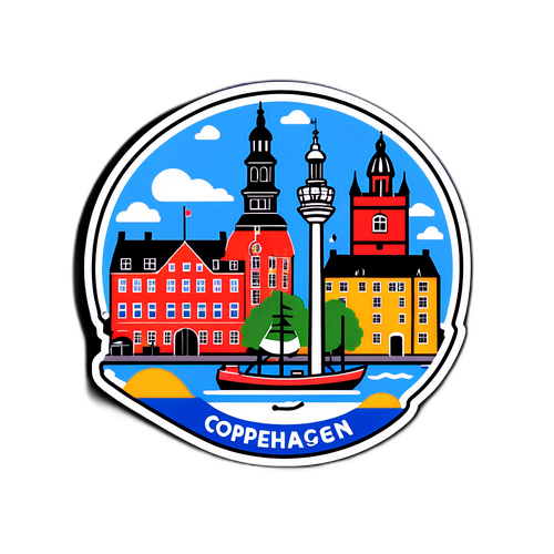 Kopenhag Temalı Çıkartma
