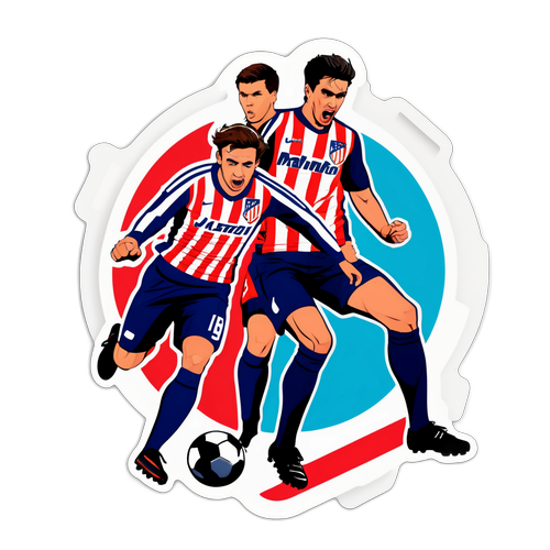 Artystyczna reprezentacja meczu piłkarskiego: Atlético Madryt vs Botafogo