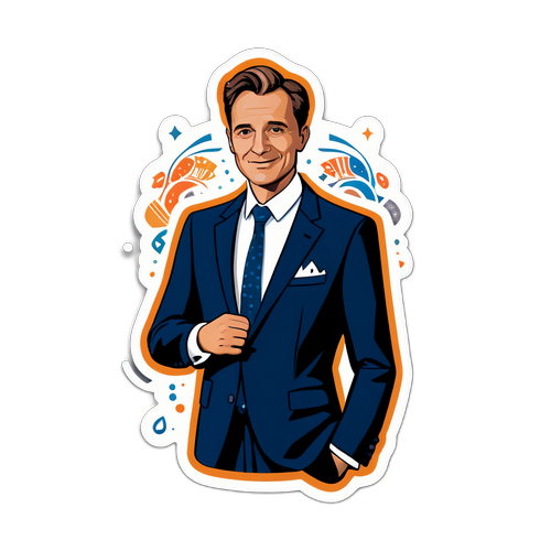Sticker von Hubert Fella im eleganten Anzug