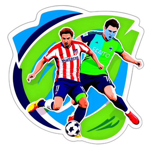 Sportig actionsklistermärke för Seattle Sounders vs. Atlético Madrid