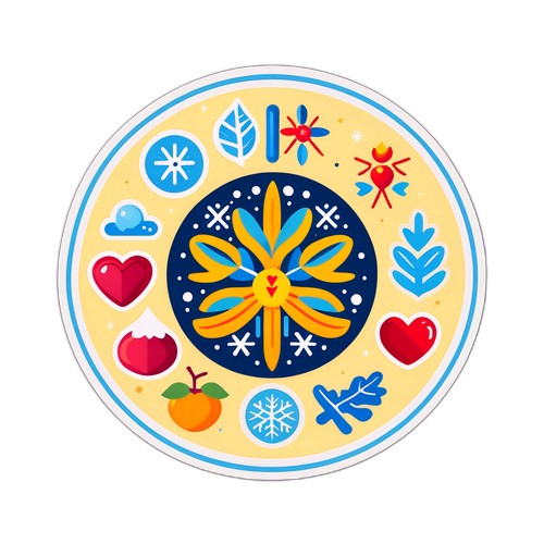 冬至健康贴纸