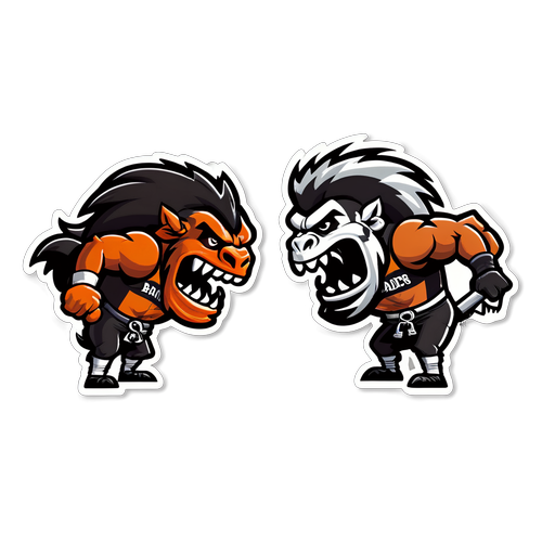 Don't Miss the Showdown: Broncos vs. Raiders - Epic Rivalry Game Sticker!