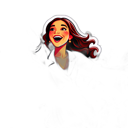 Radosna ilustracja wykonania artystki na gali