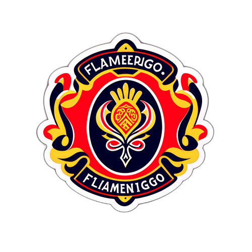 A sticker com o logo do Flamengo em estilo vintage