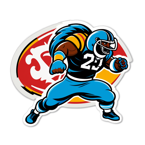 Chiefs vs Panthers Game Excitement Sticker