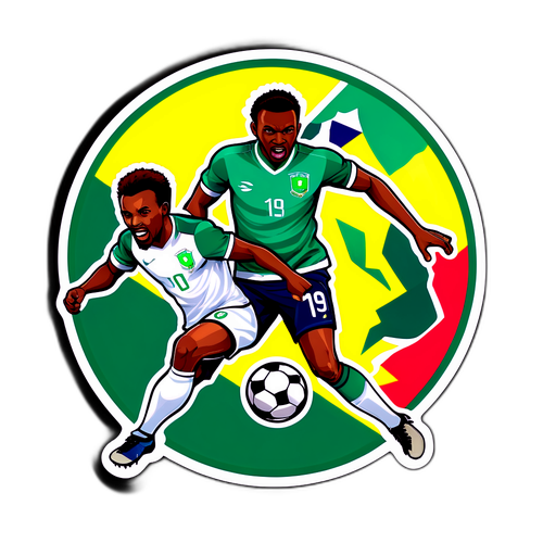 Sticker ya Mechi ya Soka Nigeria vs Afrika Kusini