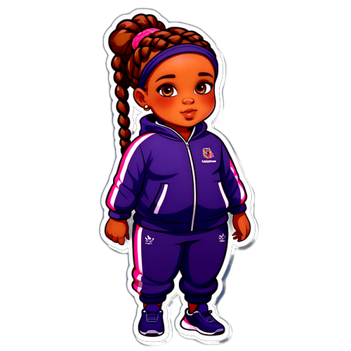 Chubby Somali Girl in Track Suit