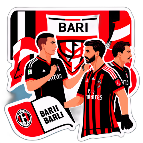 Barevná diskuse mezi fanoušky AC Milan a Bari