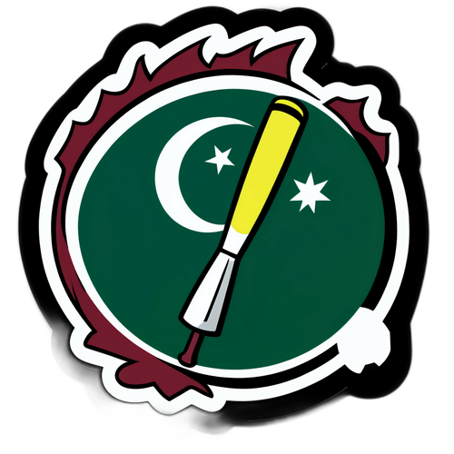 Adesivo Emblema della Squadra Nazionale di Cricket del Pakistan