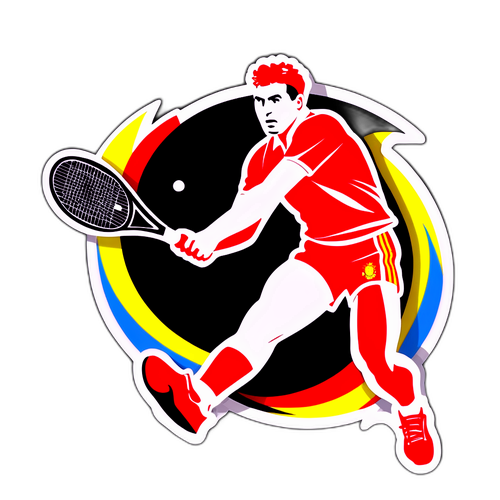 Hommage à la Belgique : Joueur de tennis en action