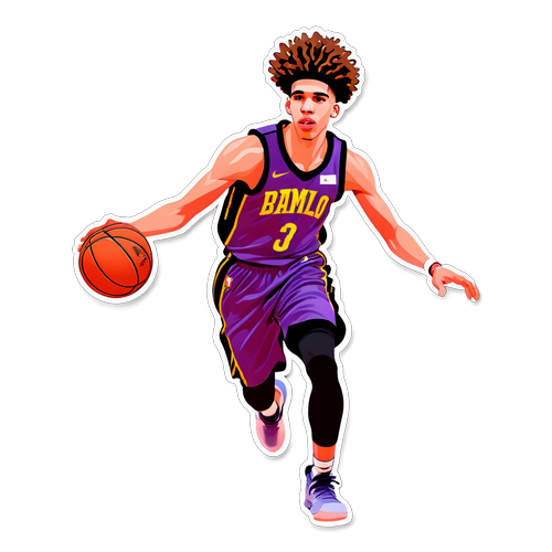 LaMelo Ball sa Kanyang Pinakamahusay: Ang Sticker na Magpapasikat sa Iyong Koleksyon!