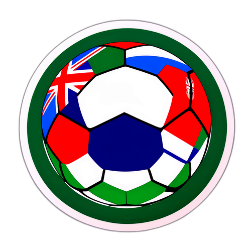 Sticker Dwi-Bendera untuk Persaingan Bola Sepak