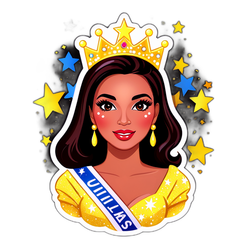 Isang Glamorous na Sticker na Nagdiriwang sa Nakamit ni Ahtisa Manalo sa Miss Universe