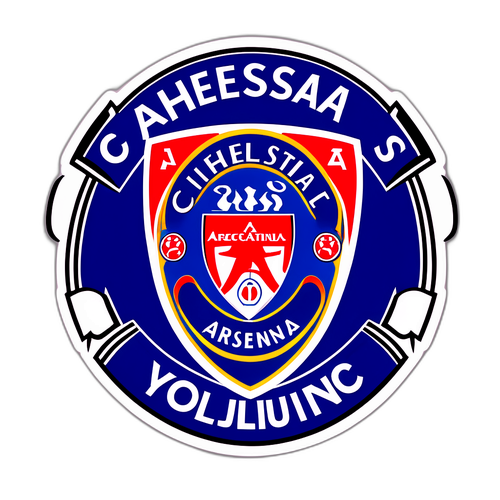 切爾西與阿森納競技氛圍的結合貼紙