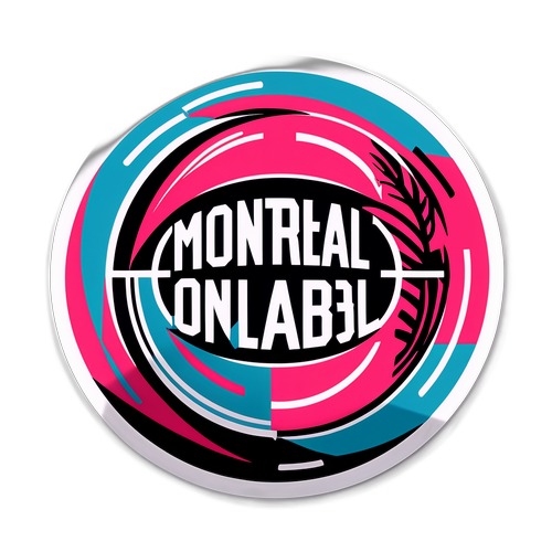 Diseño de una pelota dividida con los colores de Montréal e Inter Miami