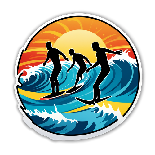 Plongez dans l'Aventure des Jeux Olympiques de Surf : Le Sticker Qui Va Réveiller l'Athlète en Vous !