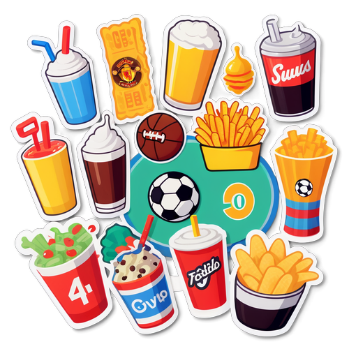 Voetbal en Snacks: De Perfecte Combinatie voor Fans! Ontdek de Cartoonstijl die Iedereen Verblindt!